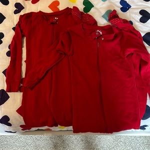Primary red footie pajamas!
